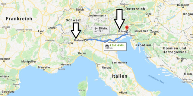 Wo liegt Udine? Wo ist Udine? in welchem Land? Welcher Kontinent ist Udine?