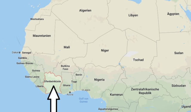 Wo liegt Elfenbeinküste? Wo ist Elfenbeinküste? in welchem Land? Welcher Kontinent ist Elfenbeinküste?