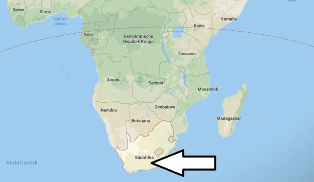 Wo liegt Südafrika? Wo ist Südafrika? in welchem Land? Welcher Kontinent ist Südafrika?
