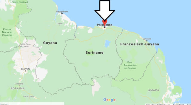 Wo liegt Paramaribo? Wo ist Paramaribo? in welchem land liegt Paramaribo