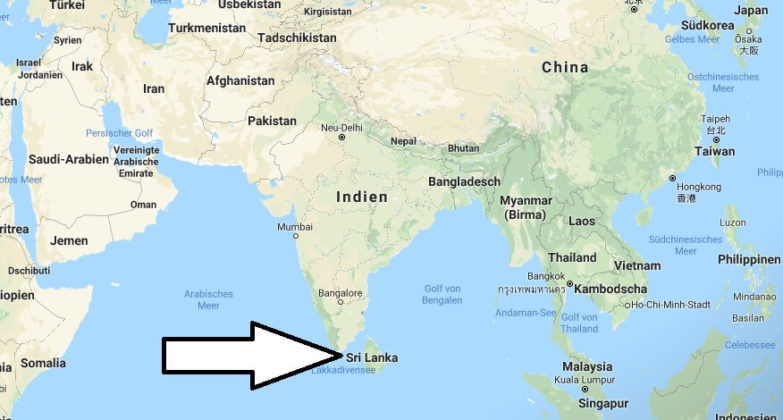 Wo liegt Sri Lanka? Wo ist Sri Lanka? in welchem Land? Welcher