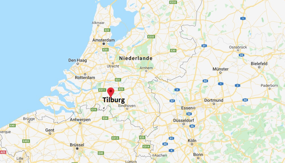 Wo liegt Tilburg? Wo ist Tilburg? in welchem land liegt Tilburg