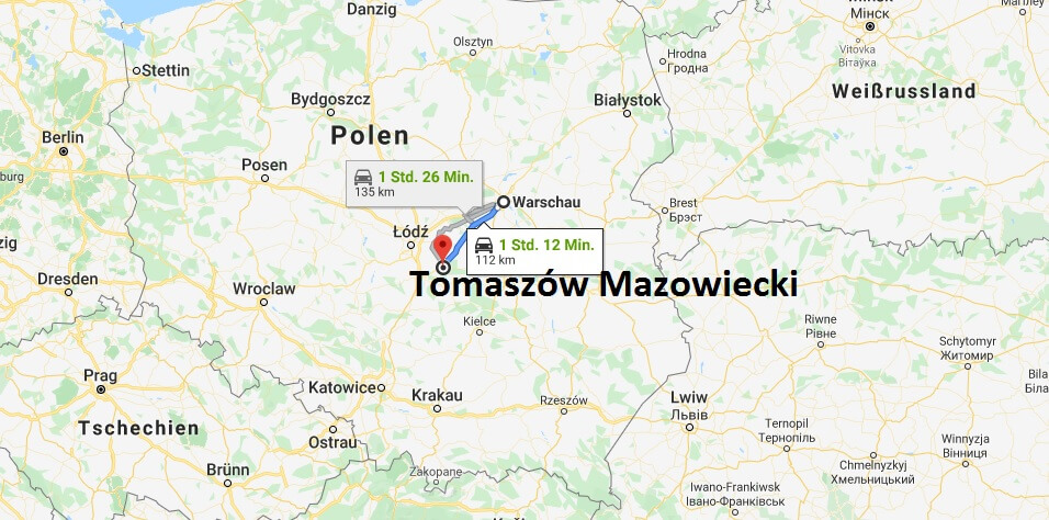 Wo liegt Tomaszów Mazowiecki? Wo ist Tomaszów Mazowiecki? in welchem land liegt Tomaszów Mazowiecki