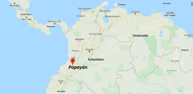 Wo liegt Popayán? Wo ist Popayán? in welchem land liegt Popayán