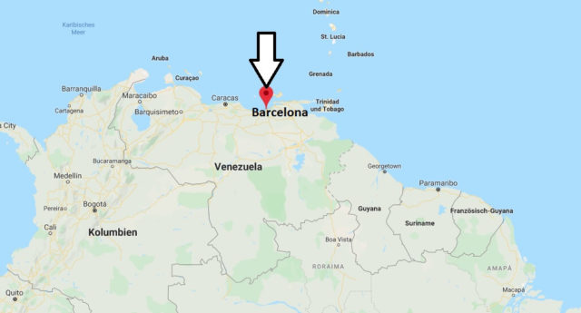 Wo liegt Barcelona (Venezuela) Wo ist Barcelona in welchem land liegt Barcelona