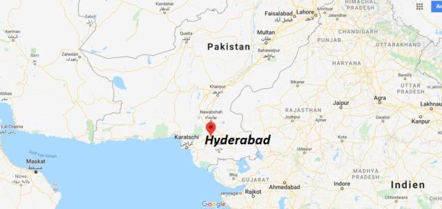 Wo liegt Hyderabad (Pakistan)? Wo ist Hyderabad? in welchem land liegt Hyderabad