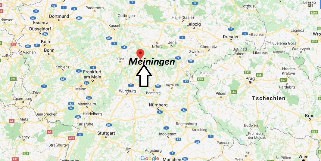 Wo liegt Meiningen? Wo ist Meiningen? In welchem Bundesland liegt Meiningen