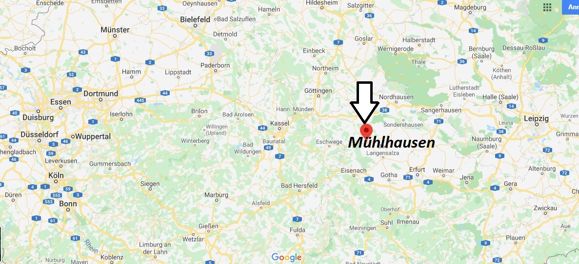 Wo liegt Mühlhausen? Wo ist Mühlhausen? In welchem Bundesland liegt Mühlhausen