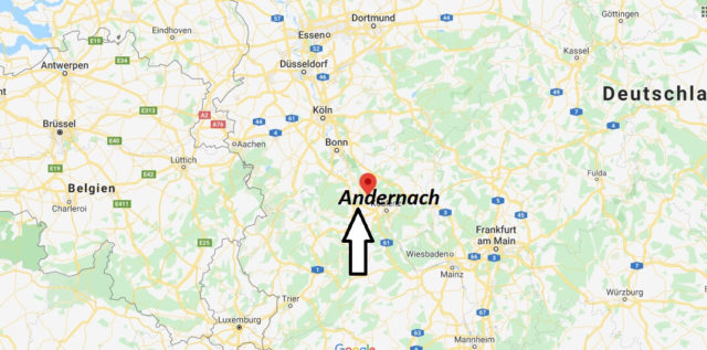 Wo liegt Andernach? Wo ist Andernach? In welchem Bundesland liegt Andernach