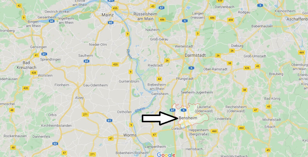 Wo liegt Bensheim (64625)? Wo ist Bensheim