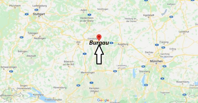 Wo liegt Burgau (89331)? Wo ist Burgau