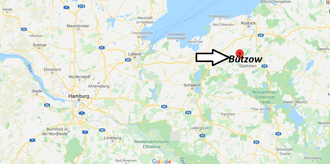 Wo liegt Bützow (18246)? Wo ist Bützow