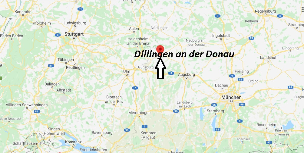 Wo liegt Dillingen an der Donau? Wo ist Dillingen an der Donau