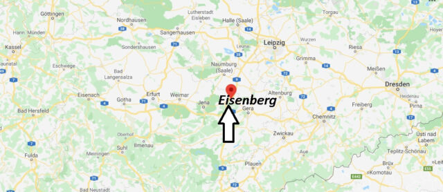 Wo liegt Eisenberg (07607)? Wo ist Eisenberg