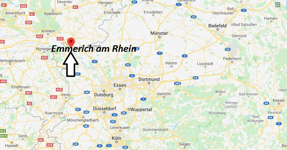 Wo liegt Emmerich am Rhein (46446)? Wo ist Emmerich am Rhein