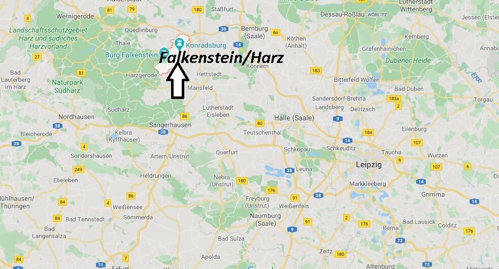 Wo liegt Falkenstein/Harz? Wo ist Falkenstein/Harz