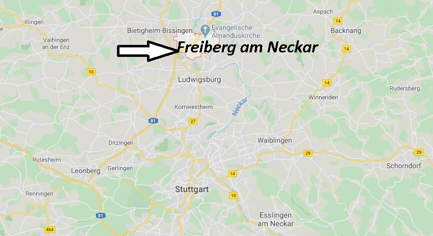 Wo liegt Freiberg am Neckar? Wo ist Freiberg am Neckar