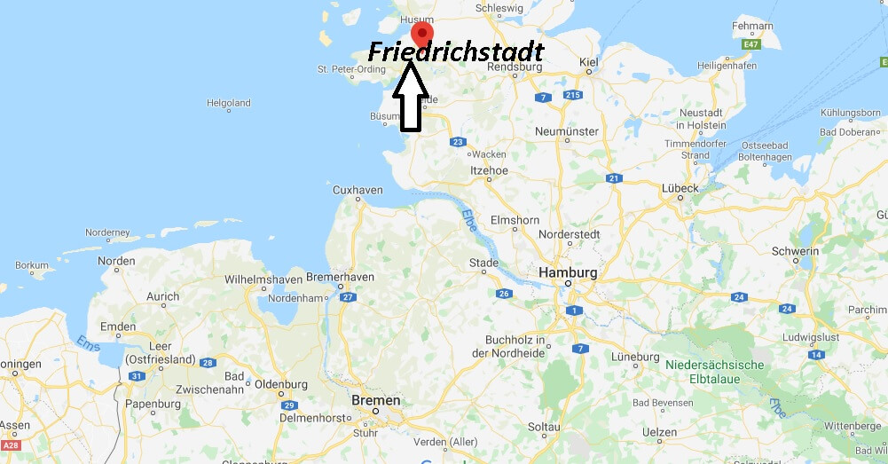 Wo liegt Friedrichstadt (25840)? Wo ist Friedrichstadt