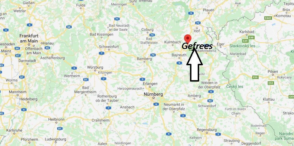 Wo liegt Gefrees (95482)? Wo ist Gefrees