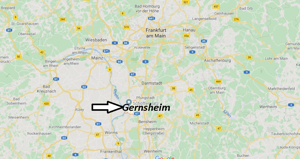 Wo liegt Gernsheim (64579)? Wo ist Gernsheim