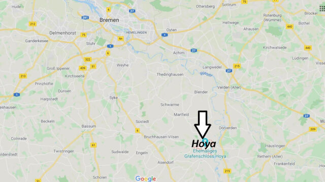 Wo liegt Hoya (27318)? Wo ist Hoya