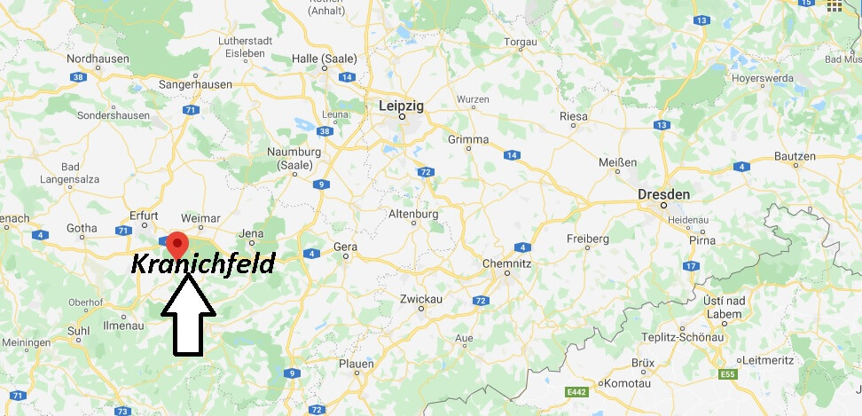 Wo liegt Kranichfeld (99448)? Wo ist Kranichfeld