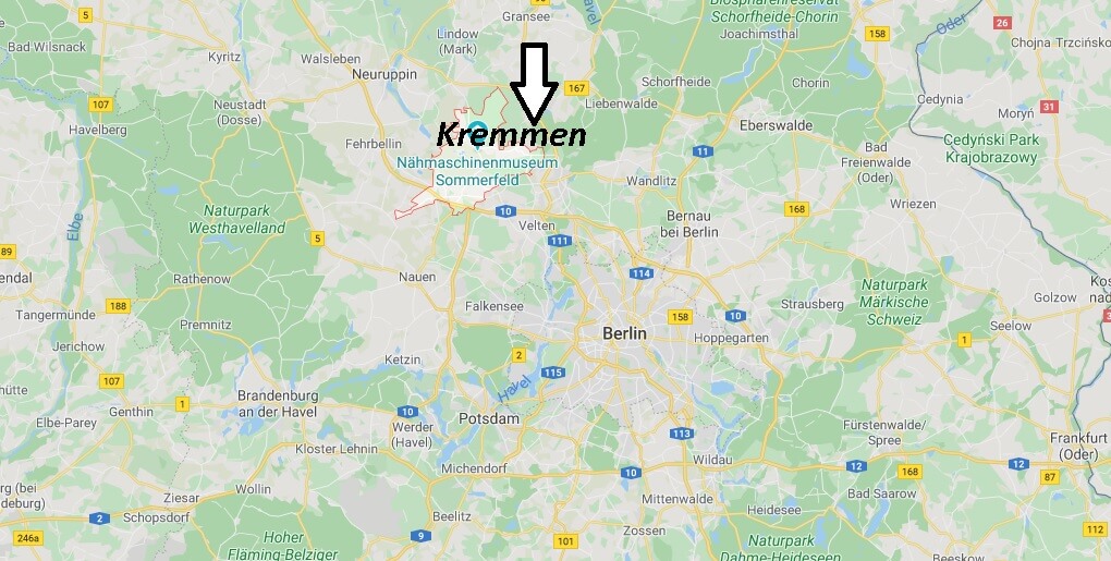 Wo liegt Kremmen (16766)? Wo ist Kremmen