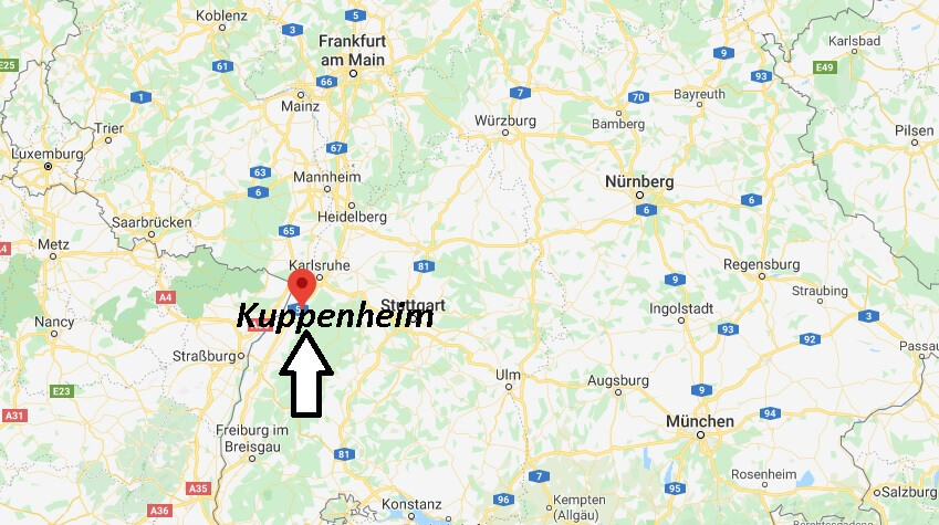 Wo liegt Kuppenheim (76456)? Wo ist Kuppenheim