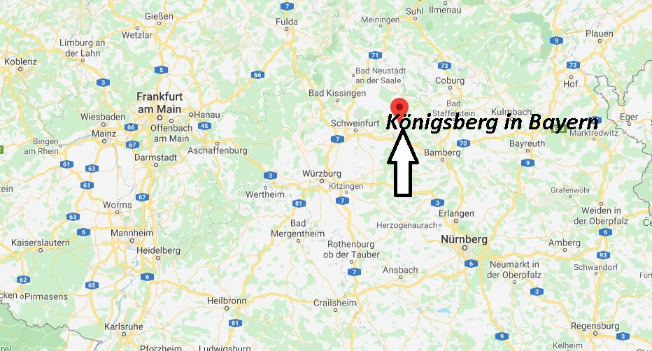 Wo liegt Königsberg in Bayern (97486)? Wo ist Königsberg in Bayern