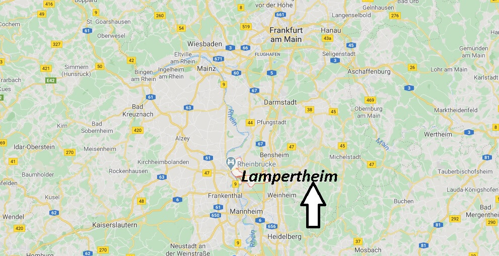 Wo liegt Lampertheim (68623)? Wo ist Lampertheim