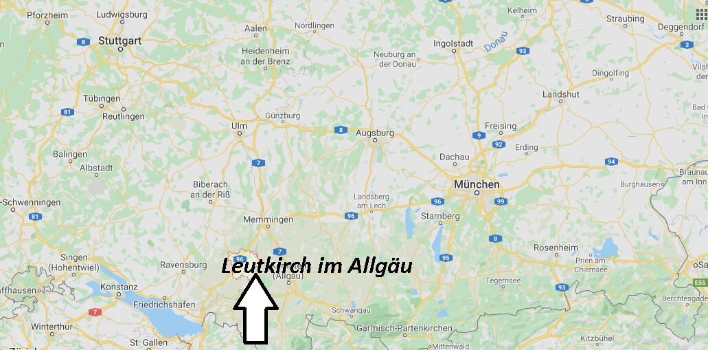 Wo liegt Leutkirch im Allgäu? Wo ist Leutkirch im Allgäu (Postleitzahl 88299)