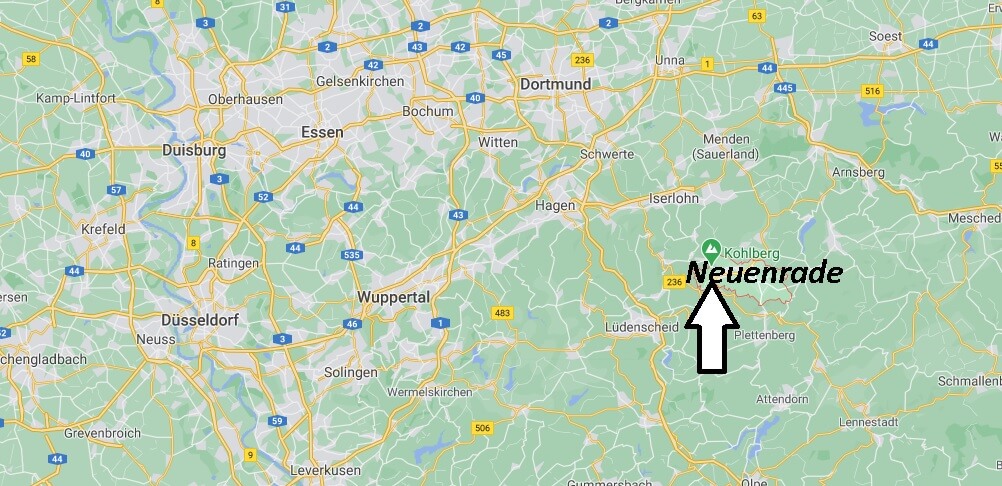 Wo liegt Neuenrade - Wo ist Neuenrade (Postleitzahl 58809)