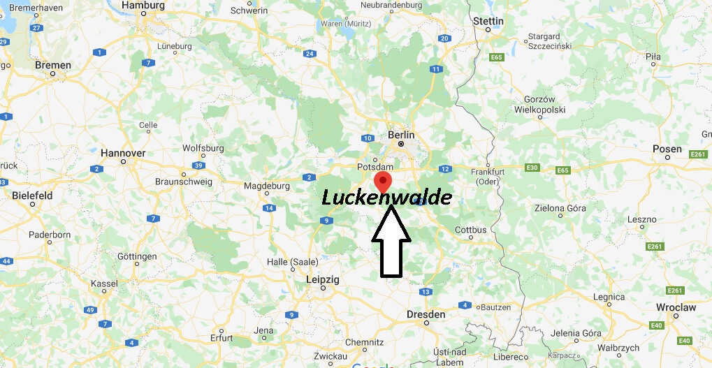 Wo liegt Luckenwalde? Wo ist Luckenwalde (Postleitzahl 14943)