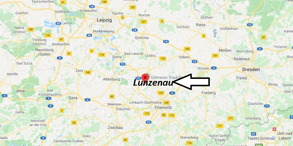 Wo liegt Lunzenau? Wo ist Lunzenau (Postleitzahl 09328)