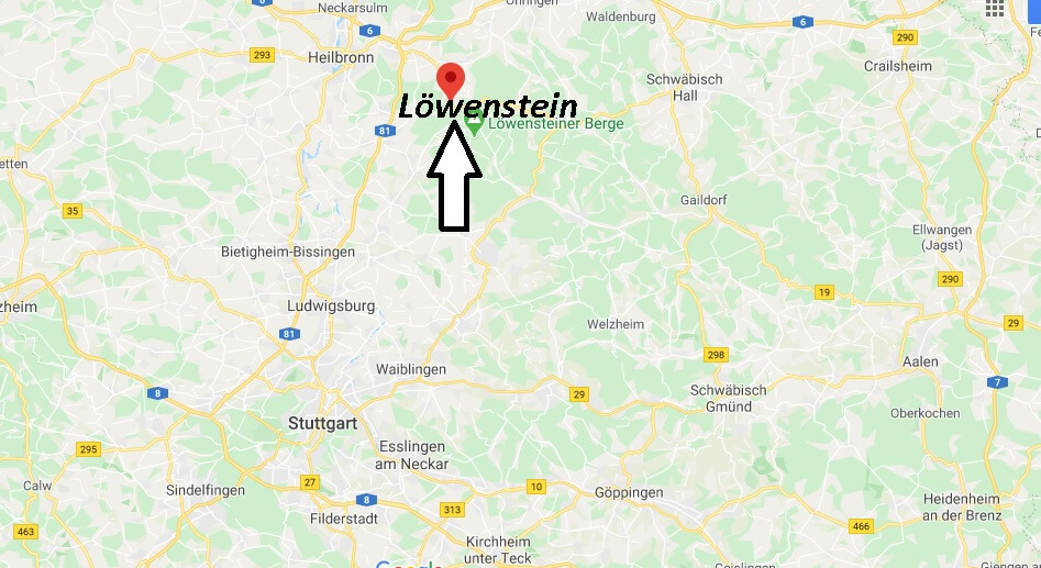 Wo liegt Löwenstein? Wo ist Löwenstein (Postleitzahl 74245)