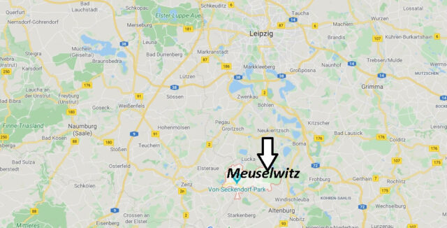 Wo liegt Meuselwitz? Wo ist Meuselwitz (Postleitzahl 04610)