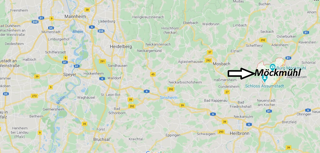 Wo liegt Möckmühl? Wo ist Möckmühl (Postleitzahl 74219)