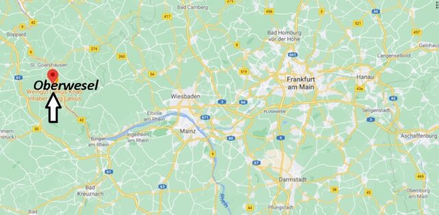 Wo liegt Oberwesel -Wo ist Oberwesel (Postleitzahl 55430)