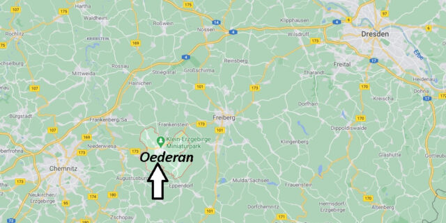 Wo liegt Oederan - Wo ist Oederan (Postleitzahl 09569)