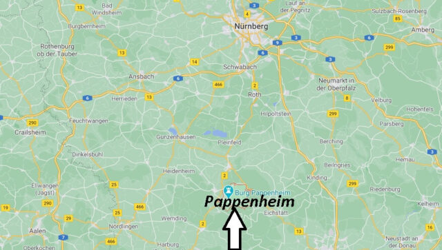 Wo liegt Pappenheim - Wo ist Pappenheim (Postleitzahl 91788)