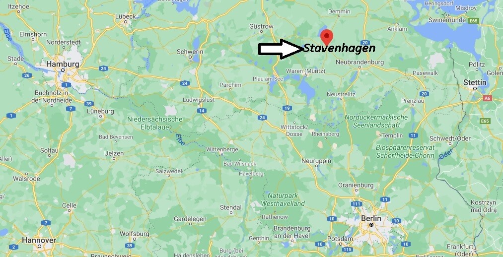 Wo ist Stavenhagen (Postleitzahl 17153)
