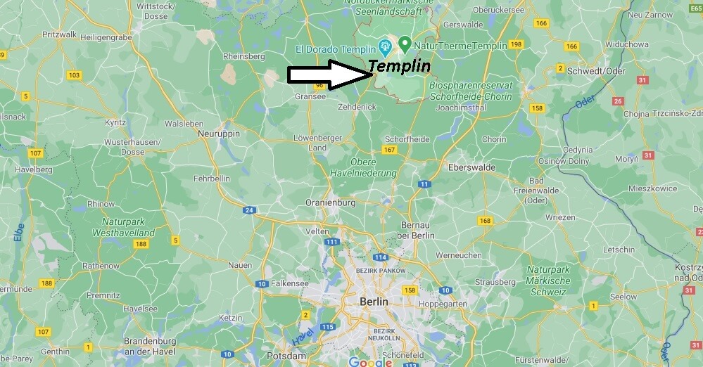 Wo ist Templin (Postleitzahl 17268)