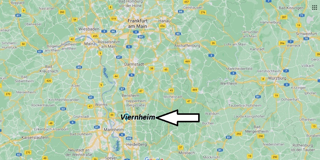 Wo ist Viernheim (Postleitzahl 68519)