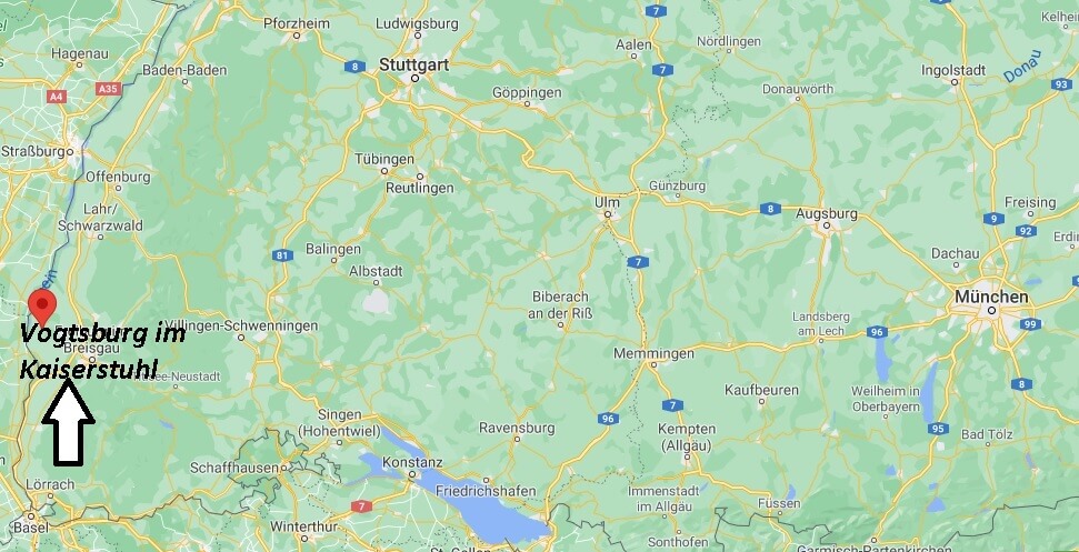 Wo ist Vogtsburg im Kaiserstuhl (Postleitzahl 79235)