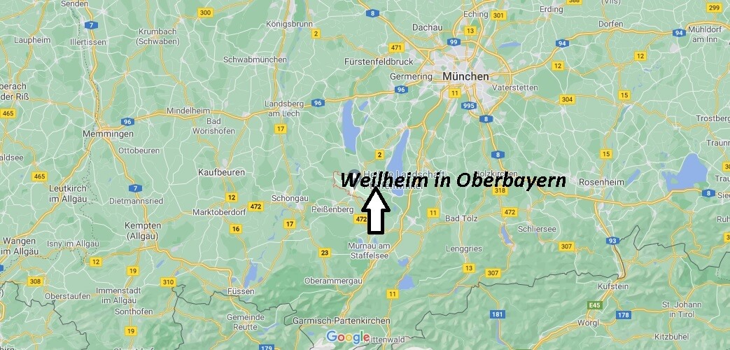 Wo ist Weilheim in Oberbayern (Postleitzahl 82362)