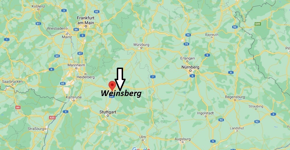 Wo ist Weinsberg (Postleitzahl 74189)