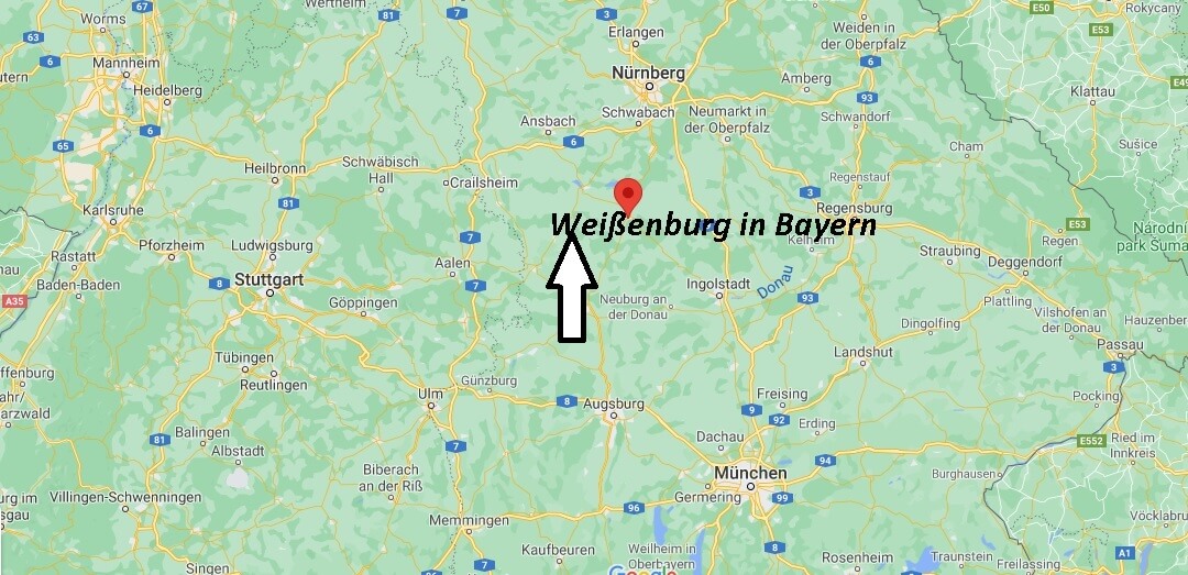 Wo ist Weißenburg in Bayern (Postleitzahl 91781)