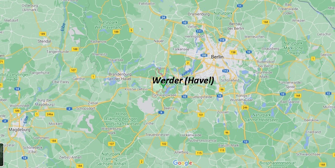 Wo ist Werder (Havel) (Postleitzahl 14542)