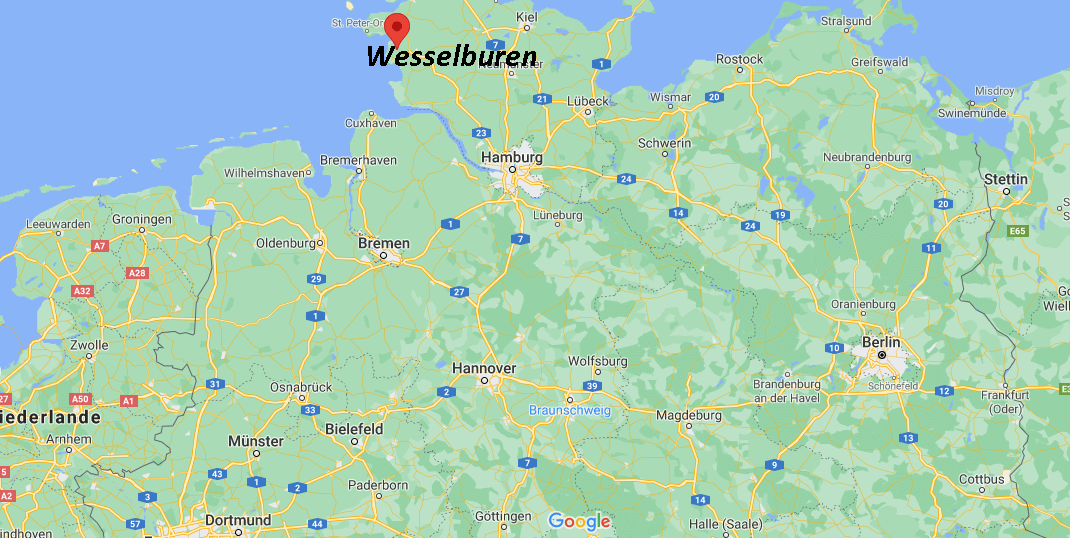 Wo ist Wesselburen (Postleitzahl 25764)