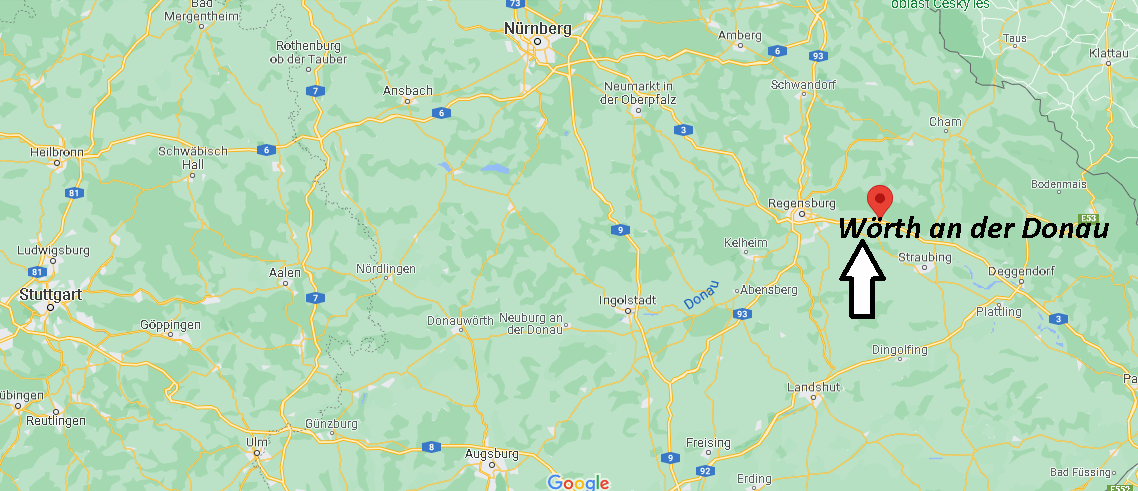 Wo ist Wörth an der Donau (Postleitzahl 93086)